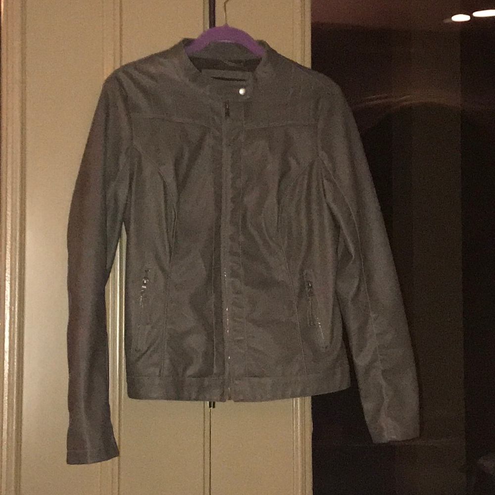 Grey/Tope leather jacket!